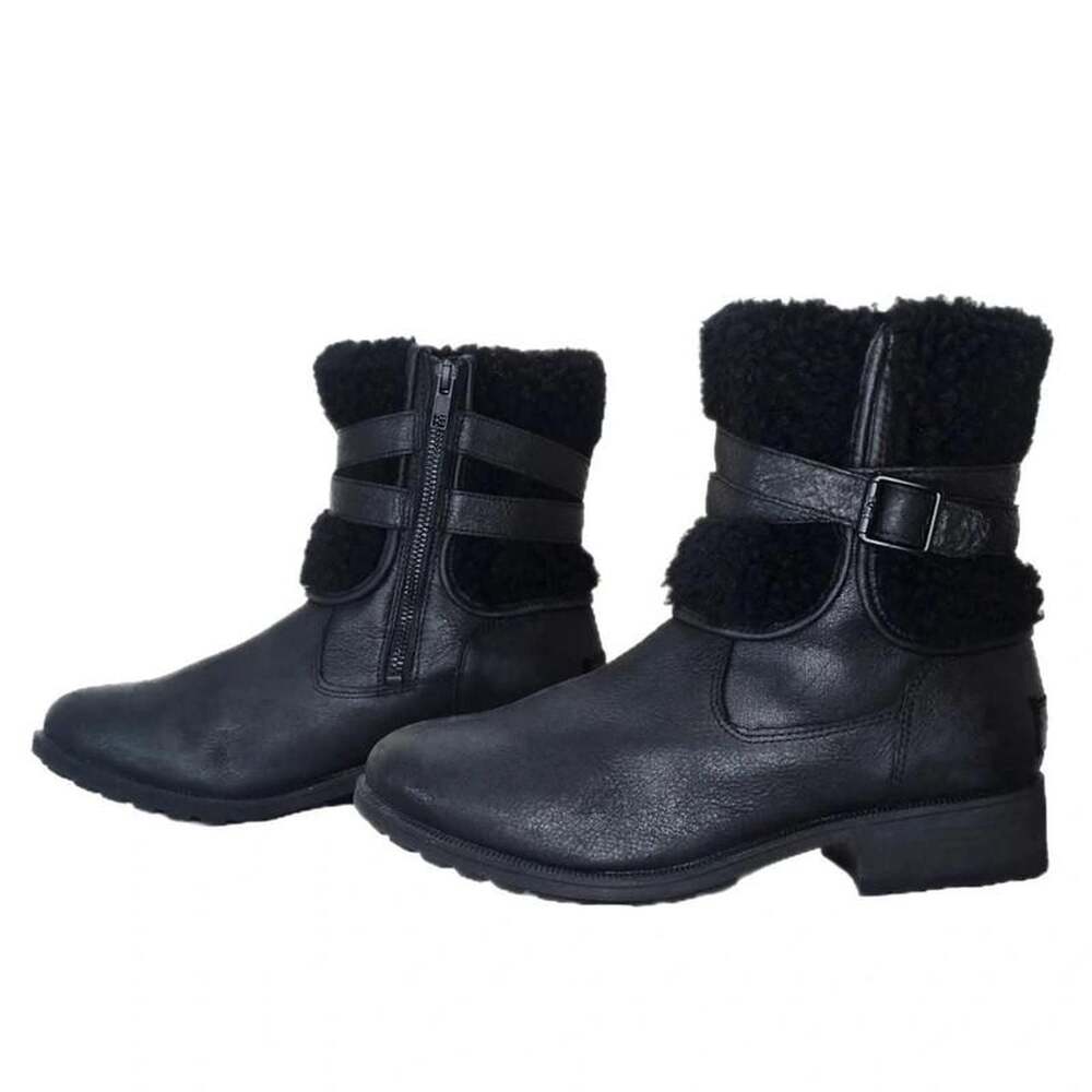 UGG Blayre IV Waterproof Leather Shearling Moto Boots